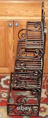 Victorian Style Bakers Rack Miniature Size Bakers Rack 4 Shelves Scroll Designs