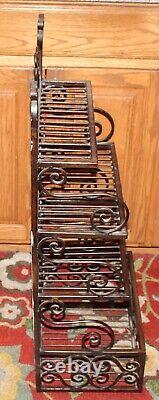 Victorian Style Bakers Rack Miniature Size Bakers Rack 4 Shelves Scroll Designs