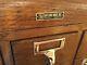 Vintage 1/4-sawn Oak Library 30 Dr. Card Catalog Cabinet, Brass Pulls, Beautiful