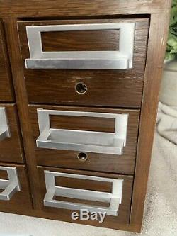 Vintage 15 Drawer Gaylord Library Card Catalog Cabinet Stacking Unit