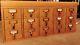 Vintage 15-drawer Library Card Catalog File Cabinet Drawers