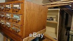 Vintage 15 drawer library card catalog cabinet