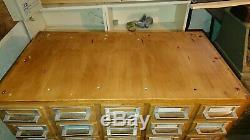 Vintage 15 drawer library card catalog cabinet