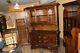 Vintage 1776-1976 Ethan Allen Dark Old Tavern Pine China Hutch Cabinet Cupboard