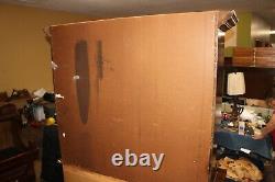 Vintage 1776-1976 Ethan Allen Dark Old Tavern Pine China Hutch Cabinet Cupboard