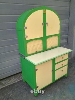 Vintage 1930's Hoosier With Cathedral or Dome Top and Clock