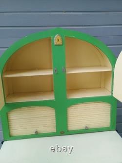 Vintage 1930's Hoosier With Cathedral or Dome Top and Clock