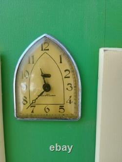 Vintage 1930's Hoosier With Cathedral or Dome Top and Clock
