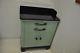 Vintage 1950's Mint Green Metal Standing Medical Storage Cabinet With Two Drawer