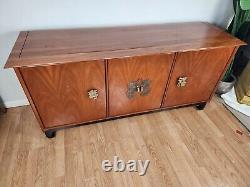 Vintage 1966 MCM Ming Style Chinese Credenza Cabinet