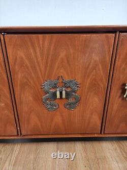 Vintage 1966 MCM Ming Style Chinese Credenza Cabinet