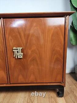 Vintage 1966 MCM Ming Style Chinese Credenza Cabinet