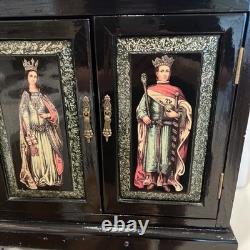 Vintage 19th Century Renaissance Russian Style Cabinet 15.5L 7 D 15 H