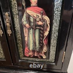 Vintage 19th Century Renaissance Russian Style Cabinet 15.5L 7 D 15 H