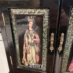 Vintage 19th Century Renaissance Russian Style Cabinet 15.5L 7 D 15 H
