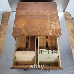 Vintage 2 Drawer Library Index Card Catalog 4x6