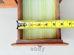 Vintage 2 Drawer Oak Library Card File Index Wooden Recipe Box