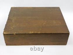 Vintage 2-Drawer Wood Wooden Card Catalog Cabinet for 3x5 Cards