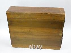 Vintage 2-Drawer Wood Wooden Card Catalog Cabinet for 3x5 Cards