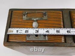 Vintage 2-Drawer Wood Wooden Card Catalog Cabinet for 3x5 Cards