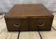 Vintage 2 Drawer Wooden Card Catalog File Cabinet Library Dovetail Brass Handle