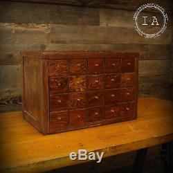 Vintage 20 Drawer Wooden Parts Cabinet Jewelry Box Storage