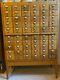 Vintage 20th Century Wooden Library Card Catalog Cabinet