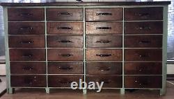 Vintage 24 Drawer Apothecary Cabinet Mercantile Hardware Machinest Store Counter