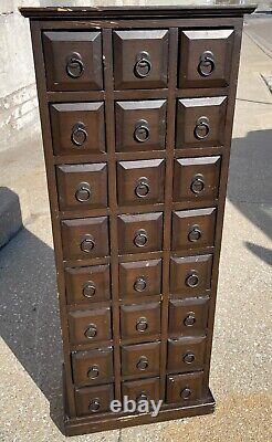 Vintage 39 Retro General Store Apothecary 24 Drawer Organization Cabinet Shelf