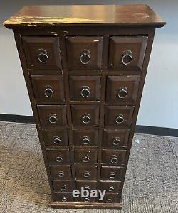 Vintage 39 Retro General Store Apothecary 24 Drawer Organization Cabinet Shelf