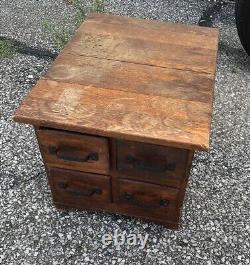 Vintage 4 Drawer Card Catalog Cabinet Library 23x17x15 +/