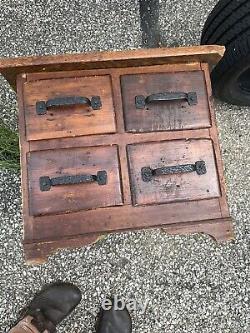 Vintage 4 Drawer Card Catalog Cabinet Library 23x17x15 +/