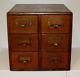 Vintage 6-drawer Oak Filing Cabinet Dovetail Joints 16 X 13 X 13