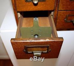 Vintage 6-Drawer Oak Filing Cabinet Dovetail Joints 16 X 13 X 13