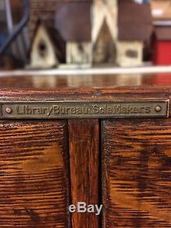 Vintage 6 Drawer Oak Library Card Catalog