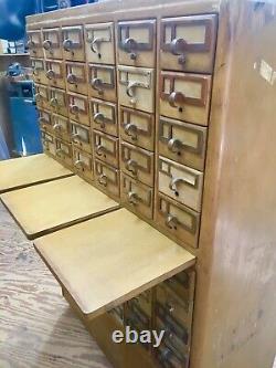Vintage 60 Drawer Library Card Catalog 60 T x 40 W x 19 D Local Pickup Only