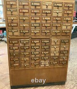 Vintage 60 Drawer Library Card Catalog 60 T x 40 W x 19 D Local Pickup Only