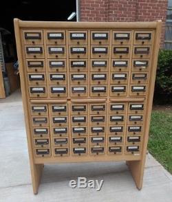 Vintage 60 Drawer Library Card Catalog Cabinet