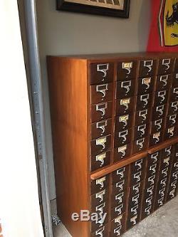 Vintage 72 Drawer Library Card Catalog Cabinet