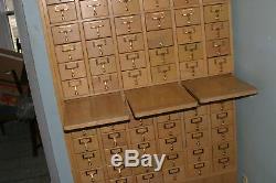 Vintage 72 Drawer Library Card Catalog Cabinet