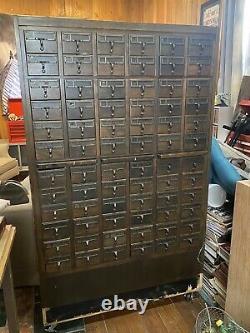 Vintage 72 Drawer Library Card Catalog from Memphis State University, Used