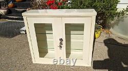 Vintage A. S. Aloe Art Deco Medical Cabinet Steel/Glass Floor/Wall Hanging