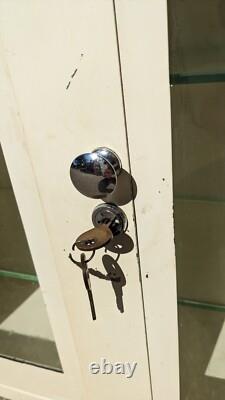 Vintage A. S. Aloe Art Deco Medical Cabinet Steel/Glass Floor/Wall Hanging