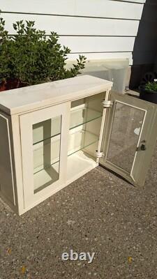 Vintage A. S. Aloe Art Deco Medical Cabinet Steel/Glass Floor/Wall Hanging