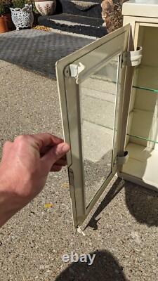 Vintage A. S. Aloe Art Deco Medical Cabinet Steel/Glass Floor/Wall Hanging