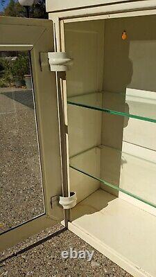 Vintage A. S. Aloe Art Deco Medical Cabinet Steel/Glass Floor/Wall Hanging