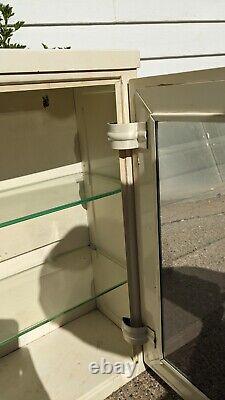 Vintage A. S. Aloe Art Deco Medical Cabinet Steel/Glass Floor/Wall Hanging