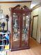 Vintage American Chippendale Style Mahogany Lighted China Hutch