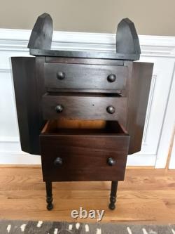 Vintage/Antique 1940s Mahogany Martha Washington Sewing Cabinet Stand Table