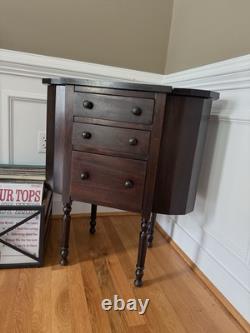 Vintage/Antique 1940s Mahogany Martha Washington Sewing Cabinet Stand Table